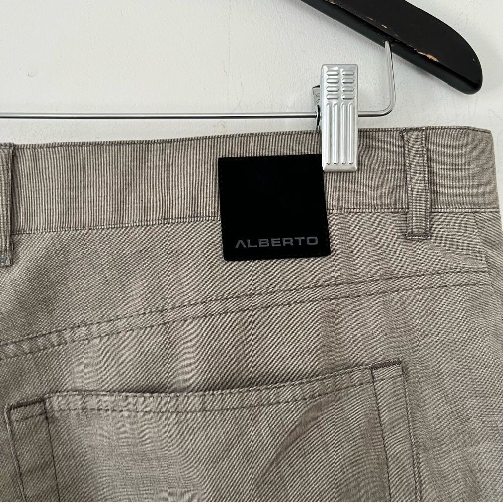 Alberto Ceramica Comfort Fit Dress Pants 38x31 Tan Stretch Travel Performance - Picture 4 of 10